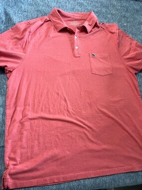 Vineyard Vines Edgartown Men's Pink/salmon Polo Size XL